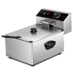 2500W Single Electric Deep Fryer with Basket Scoop Unit