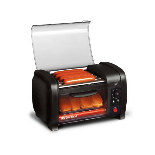 Elite Gourmet EHD-051B New Cuisine Hot Dog Roller and Toaster Oven, Black Elite Gourmet EHD-051B New Cuisine Hot Dog Roller and Toaster Oven, Black