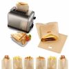 5pcs; Reusable Toaster Bags (6.3''x6.5''); Non Stick Bread Bags; Sandwich Bags; Fiberglass Toast Microwave Heating Pastry Tools; Home Kitchen Items