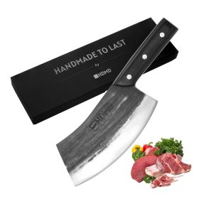 HDMD Cleaver Knife Meat Cleaver Knife For Meat Cutting, Real Hand Forged Knife High Carbon Steel Knife, Butchers Knife Meat Knife For Home And Outdoor (Option: Meat Cleaver Knife)