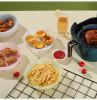 Air Fryer Silicone Baking Tray Reusable Basket Mat Non-Stick Round Microwave Pads Baking Mat Oven Air Fryer Liner