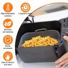 Air Fryer Silicone Pot With Handle Reusable Liner Heat Resistant Basket Rectangle Baking Accessories For Fryer Oven Microwave